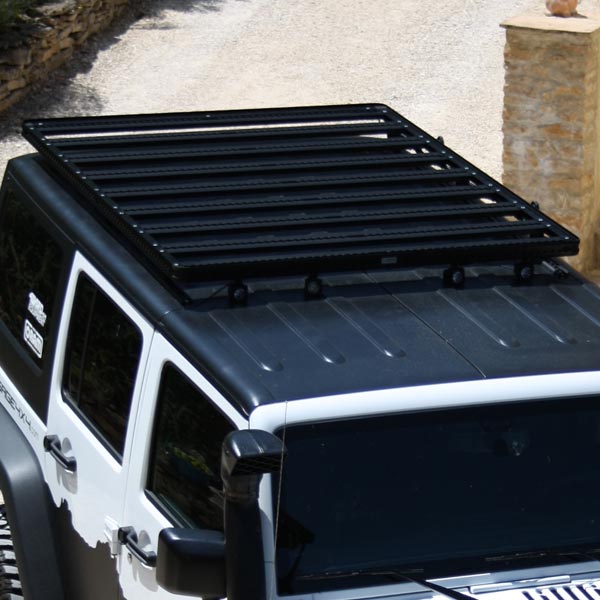 Roof rack Jeep Wrangler ultra light, flexible and stable.